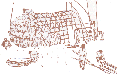 The Lenape longhouse