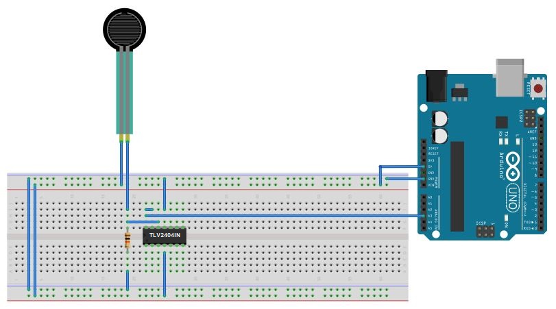 Schematic of Arduino with Breadboard Sensor Setup