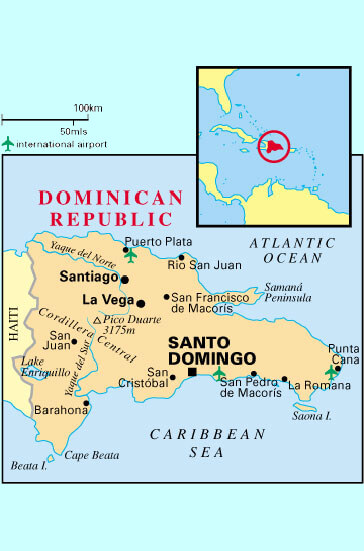 A map of the Dominican Republic