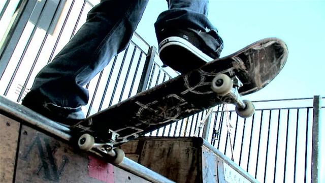 Skateboarding halfpipe