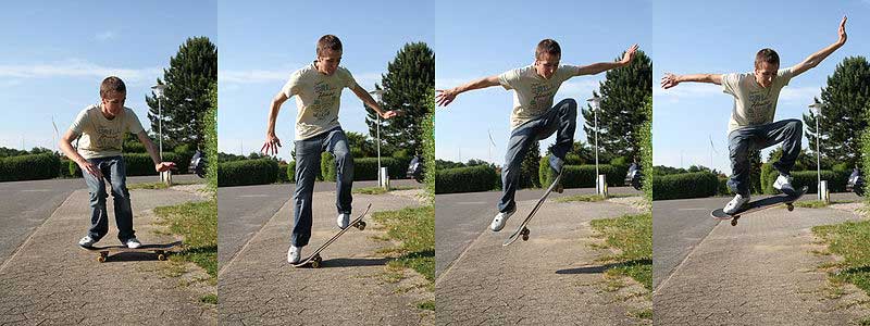 Skateboarding ollie