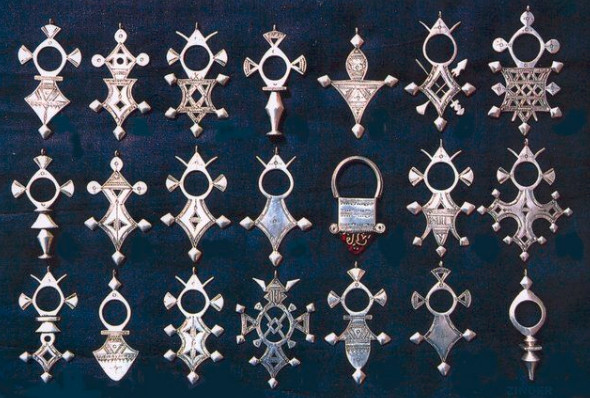 Some of the famous Tuareg jewelry.